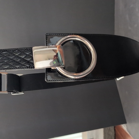 Suzi Roher Women's Black Stretch Waist Belt Boho Style with Metal Buckle,M. - Picture 2 of 10